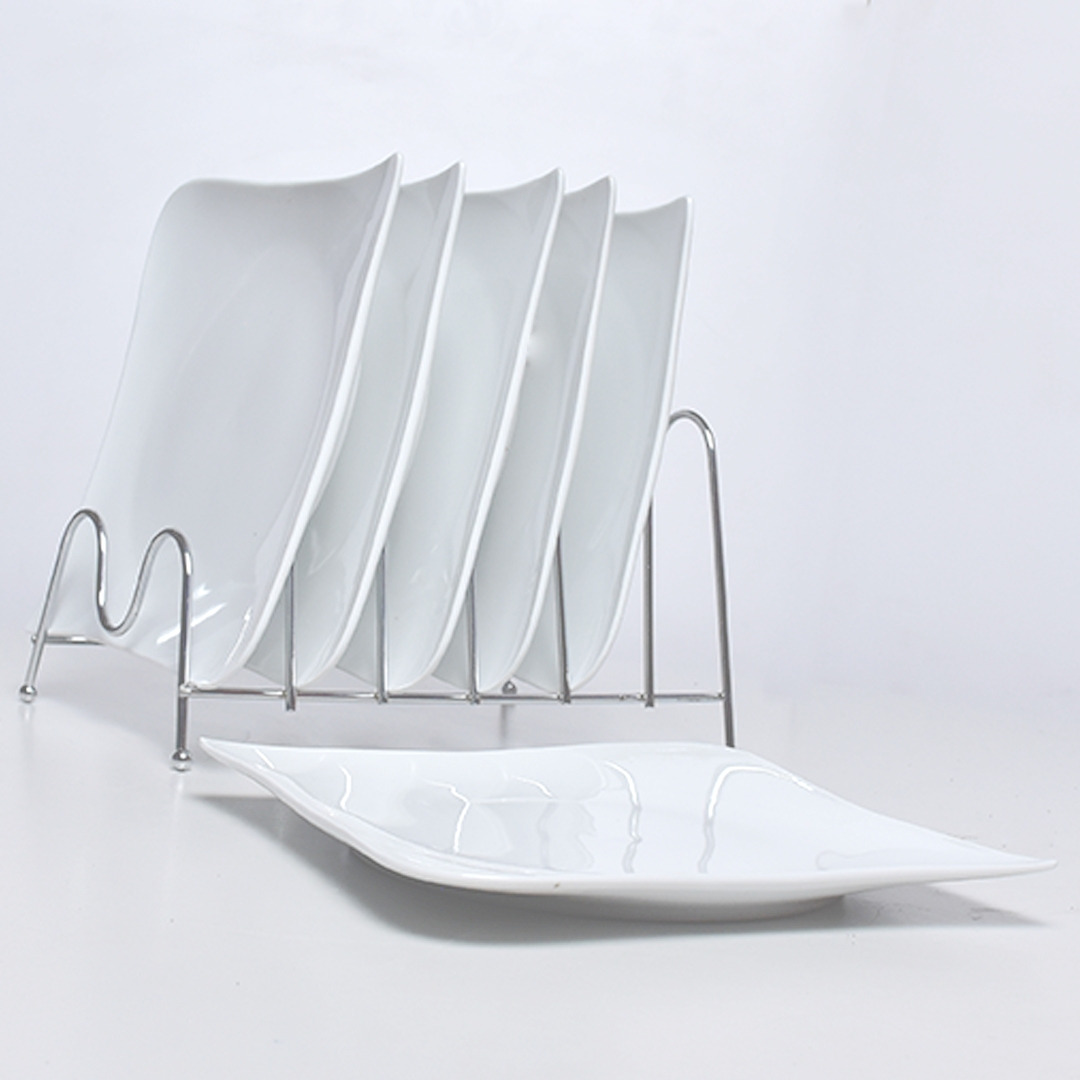 6 pcs Heavy ceramic star dinner plates.