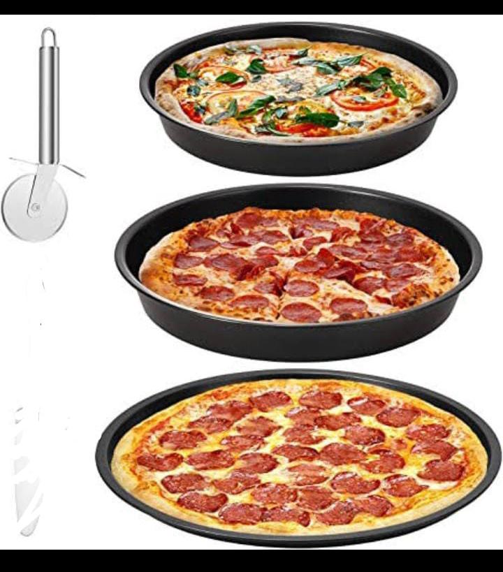 Nonstick 3pcs pizza pan set