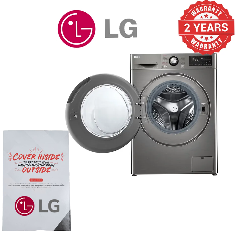 (LIMITED OFFER)LG Smart Diagnosis F4R3TYG6P washing machine  with 2 years warranty AI DD Motor Front Load 6 Motions Washing Machine  AI DD 8 Kg Front Load Washing Machine Bigger Capacity