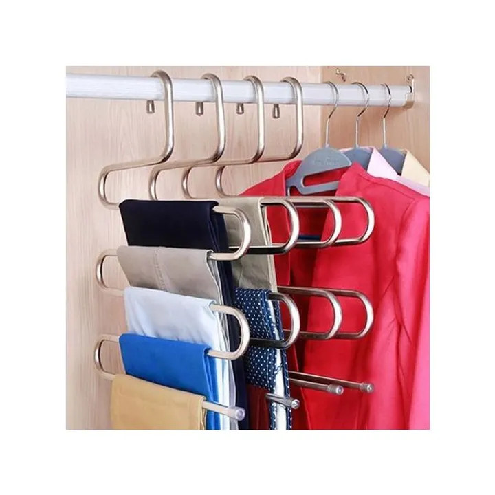 S Type Clothes Pants Trouser Hanger Multi Layers Storage Rack