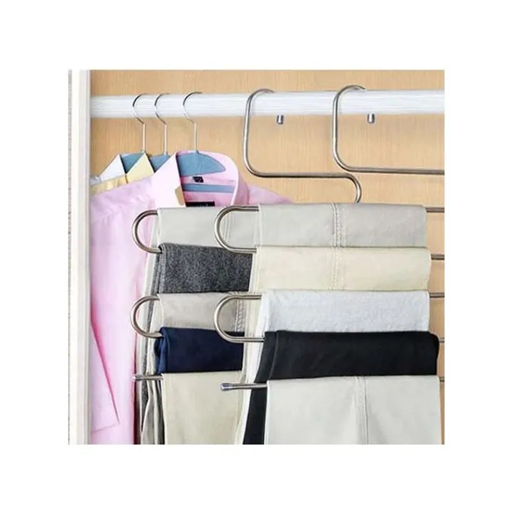 S Type Clothes Pants Trouser Hanger Multi Layers Storage Rack