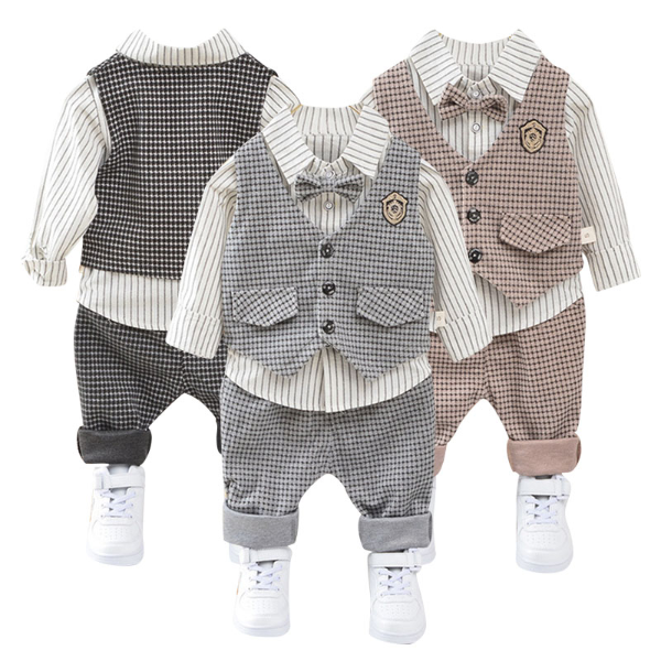 Children Kids Gentleman Clothing Suit Birthday Wedding Party Elegant Set Suits & Blazers