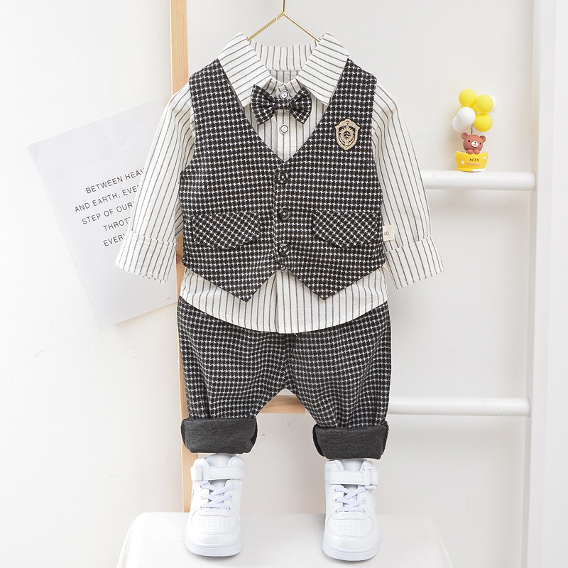 Children Kids Gentleman Clothing Suit Birthday Wedding Party Elegant Set Suits & Blazers