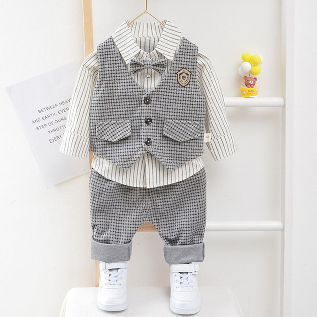 Children Kids Gentleman Clothing Suit Birthday Wedding Party Elegant Set Suits & Blazers