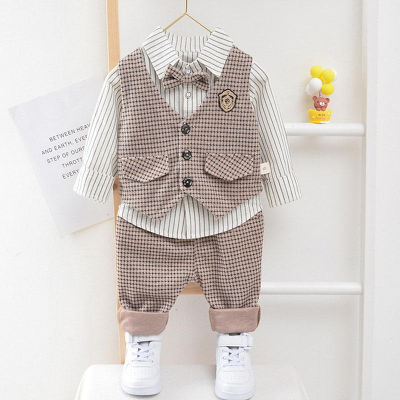 Children Kids Gentleman Clothing Suit Birthday Wedding Party Elegant Set Suits & Blazers