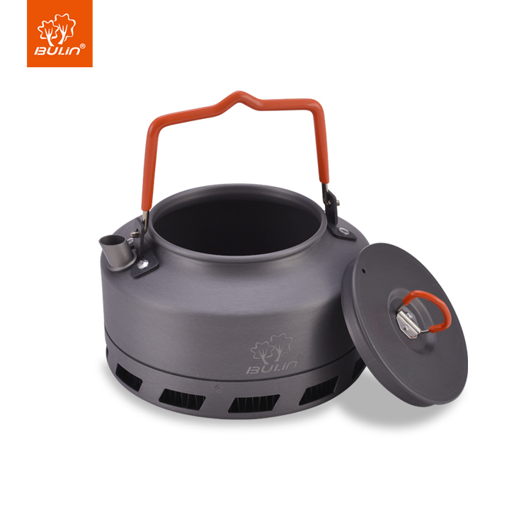 1.6L  Outdoor Camping Hiking Portable Kettle Collector Heat Ring Coffee Water Kettle Cooking Supplies