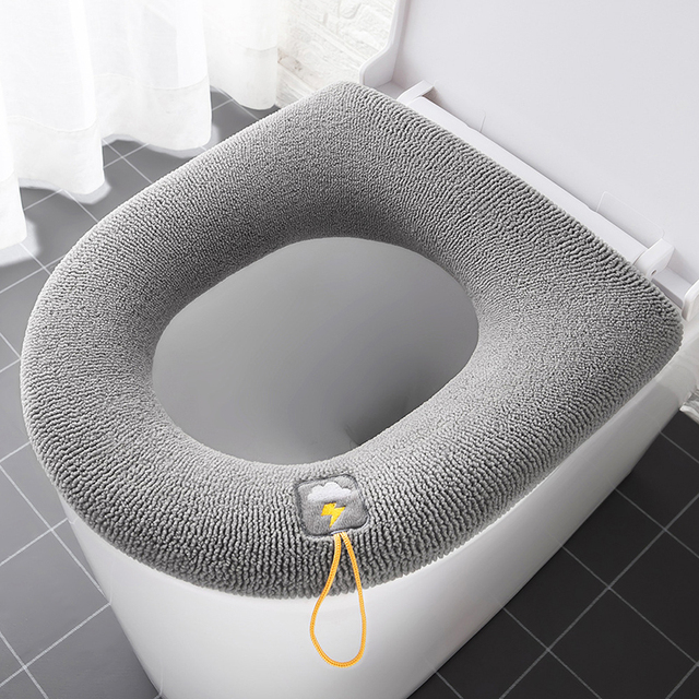 Winter Warm Toilet Seat Cover Closestool Mat Washable Nordic Toilet Seat Bathroom Products