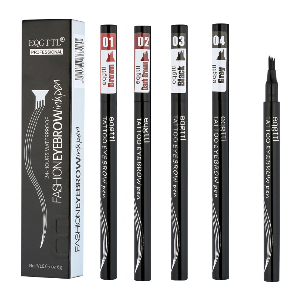 Dorpshipping Natural Eyebrow Pen Four-claw Eye Brow Tint Makeup three Colors Eyebrow Pencil Makeup