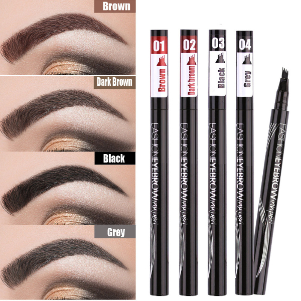 Dorpshipping Natural Eyebrow Pen Four-claw Eye Brow Tint Makeup three Colors Eyebrow Pencil Makeup