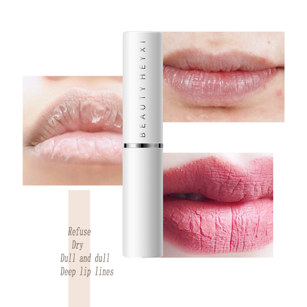 White Tube Lip Balm Moisturizing Anti-Wrinkle Anti-line Moisture Long-Lasting Natural Lipstick Makeup