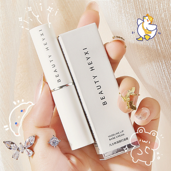 White Tube Lip Balm Moisturizing Anti-Wrinkle Anti-line Moisture Long-Lasting Natural Lipstick Makeup