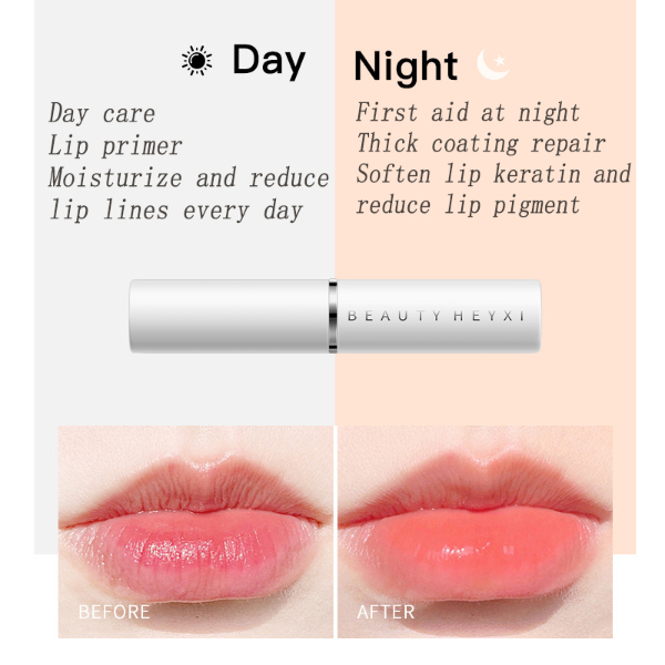White Tube Lip Balm Moisturizing Anti-Wrinkle Anti-line Moisture Long-Lasting Natural Lipstick Makeup