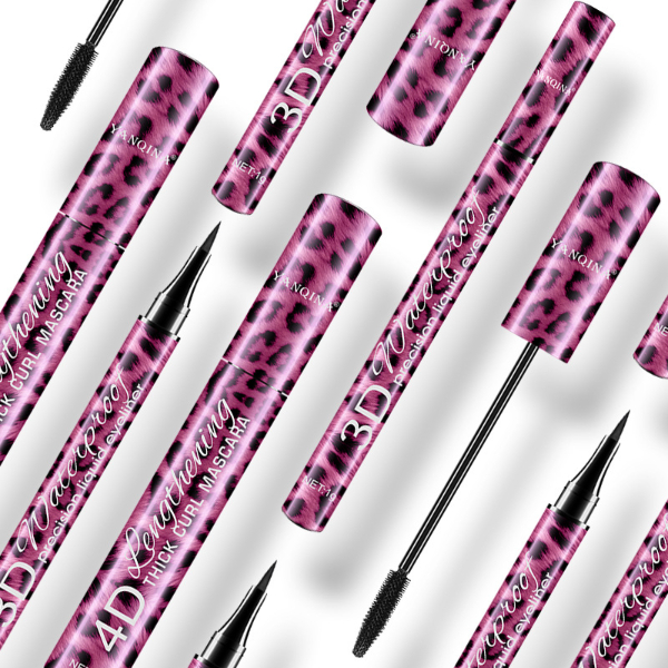 Big Eyes Mascara Eyeliner 2 In 1 Makeup Set Waterproof Long Lasting Thick Curly 3 Dimensions Eyelashes  Makeup