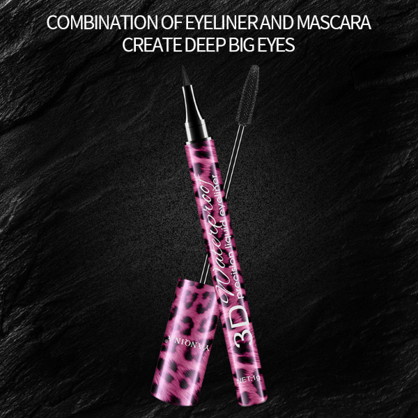 Big Eyes Mascara Eyeliner 2 In 1 Makeup Set Waterproof Long Lasting Thick Curly 3 Dimensions Eyelashes  Makeup