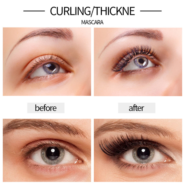 Big Eyes Mascara Eyeliner 2 In 1 Makeup Set Waterproof Long Lasting Thick Curly 3 Dimensions Eyelashes  Makeup