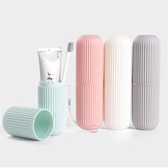 Travel Accessories Toothbrush Tube Cover Case Cap Fashion Plastic Suitcase Holder Baggage Boarding  Bathroom Products Pink one size