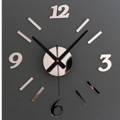 Home Decor Creative Wwall-mounted Clocks and Watches Display Clocks and Watches Silver one size