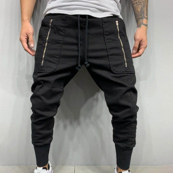 2022 New Cargo Pants Men Green Fashion Casual Pencil Trousers Multi-Pocket Zipper Hip Hop Style  Trousers