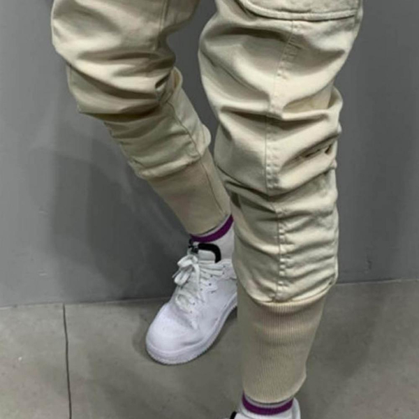 2022 New Cargo Pants Men Green Fashion Casual Pencil Trousers Multi-Pocket Zipper Hip Hop Style  Trousers