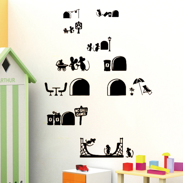 Murine family wallpaper living room bedroom children's room stair decorative painting Home Decor