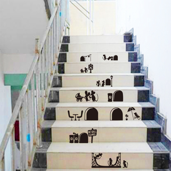 Murine family wallpaper living room bedroom children's room stair decorative painting Home Decor