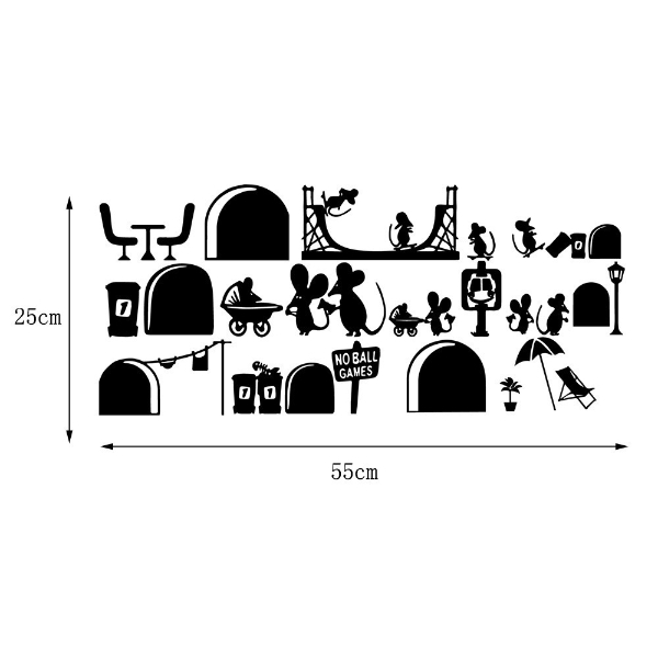 Murine family wallpaper living room bedroom children's room stair decorative painting Home Decor