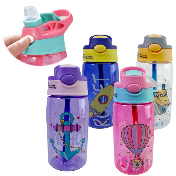 Kids Water Sippy Cup Creative Cartoon Baby Feeding Cups with Straws Kitchen & Dining room appliances
