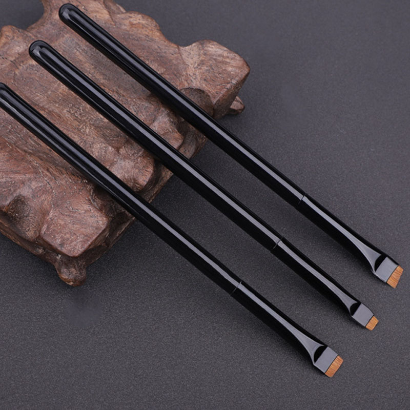 3pcs Professional Eye Makeup Brushes Flat Eyeliner Brush Eyebrow Application Lip Makeup