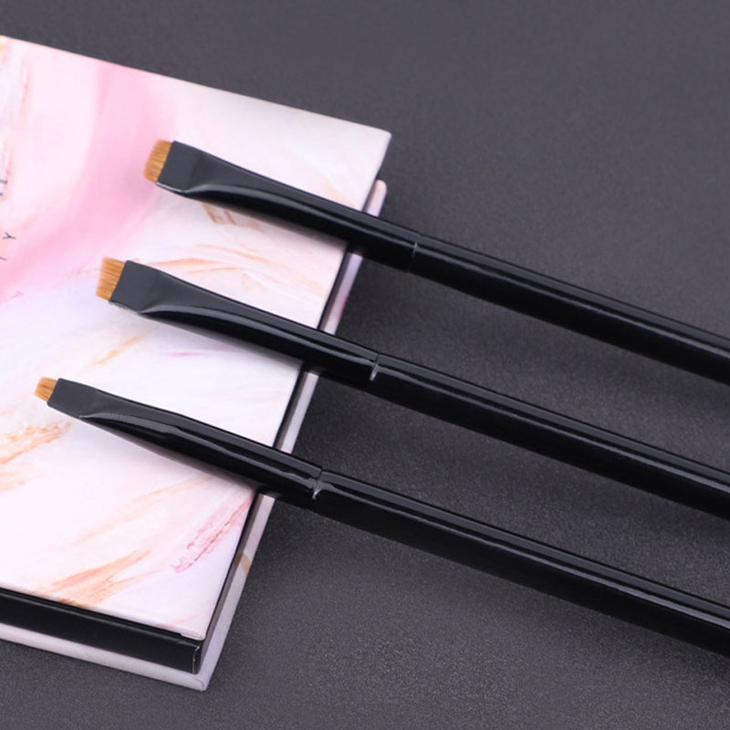 3pcs Professional Eye Makeup Brushes Flat Eyeliner Brush Eyebrow Application Lip Makeup