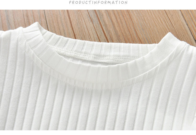 Girls Puff Sleeve T-shirt Spring 2021 New Children's Fashion Long Sleeve T-shirt Baby Tops