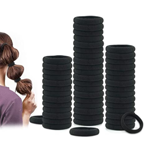 50Pcs High Elastic Hair Bands for Women Girls Black Hairband Rubber Ties Ponytail Holder Scrunchies Kids Hair Accessories