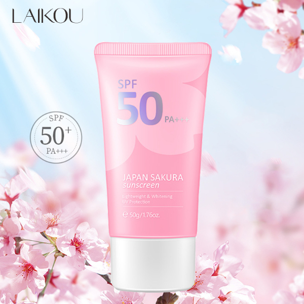 Sakura Sunscreen Cream Protector Facial Sun Block Spf50 Gel Isolation Lotion Cream Bleaching  Skin Care