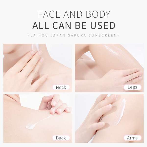 Sakura Sunscreen Cream Protector Facial Sun Block Spf50 Gel Isolation Lotion Cream Bleaching  Skin Care