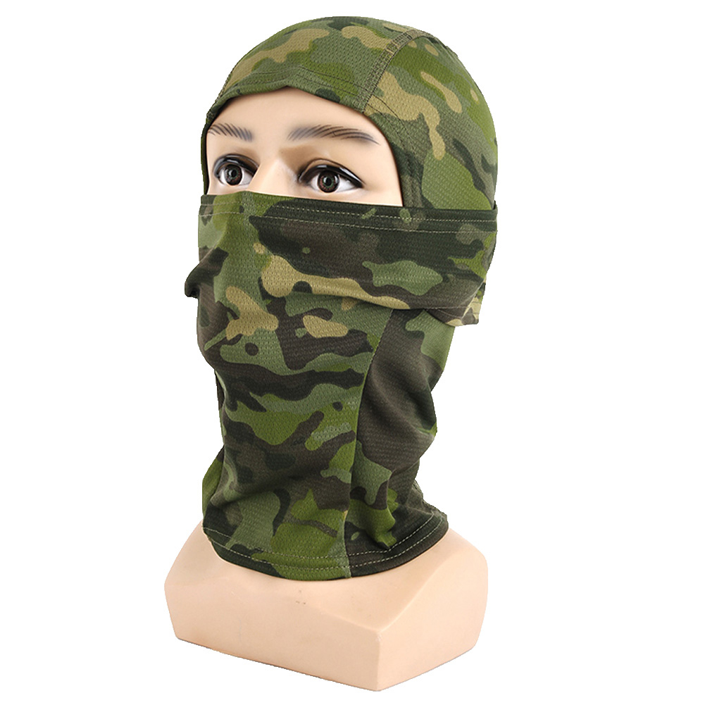 Balaclavas Tactical Camouflage Balaclava Full Face Mask CS Wargame Army Hunting Cycling Hats & Caps one  Hats & Caps Hot selling camouflage hats Windproof camouflage looks handsome