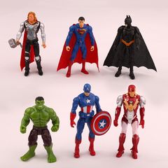 Six Piece Superhero Avengers endgame Iron Man Hulk Captain America Superman Batman Dolls & Accessori Multicolor 6pcs