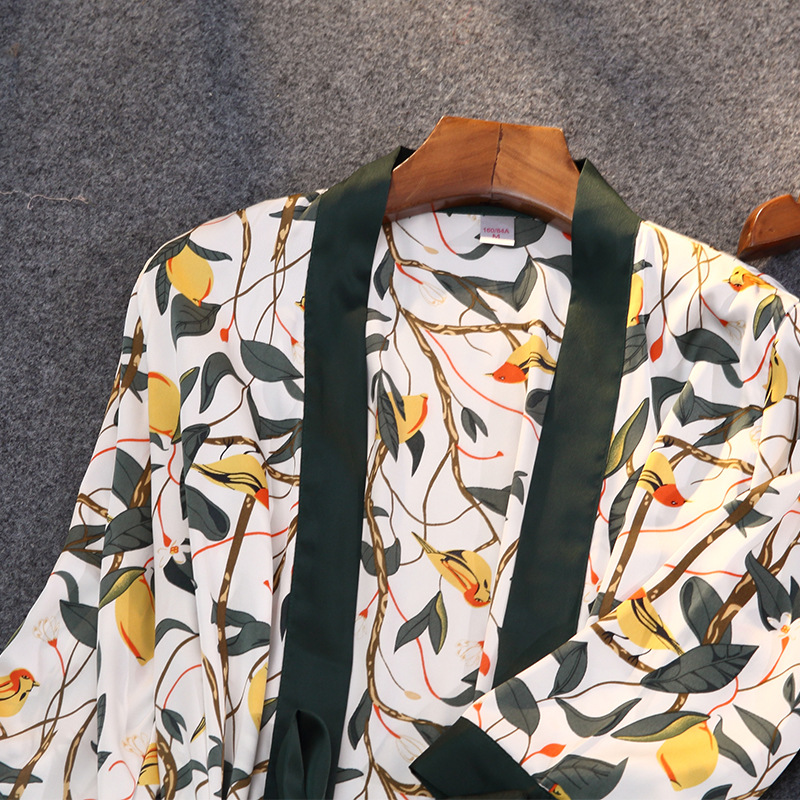 Women's pajam Winter Autumn Women Satin  Set Sexy Silk Pajamas Sleepwear Night Suits Sleepwear