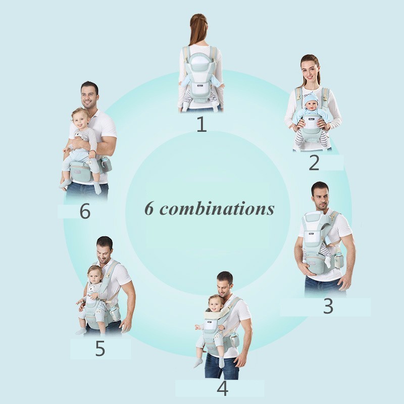 Ergonomic new born Baby Carrier Infant Kids Backpack Hipseat Sling Front Facing Kangaroo Baby Wrap  Activity & Gear
