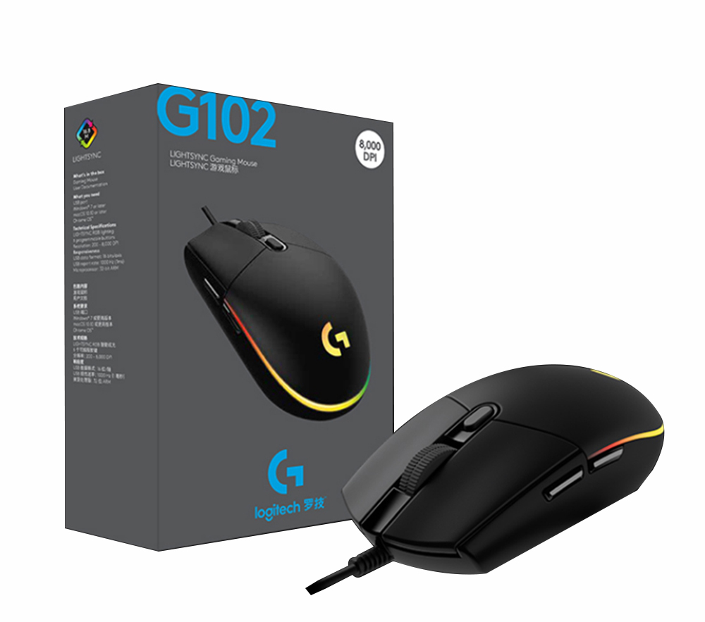 Original Logitech G102 Wired Gaming Mouse Backlit Mechanica Side Mouse,Mouse Pads & Wrist Rests