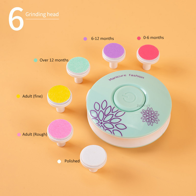 New Baby Electric Nail Trimmer Kid Nail Polisher Tool Baby Care Kit Manicure Baby Care