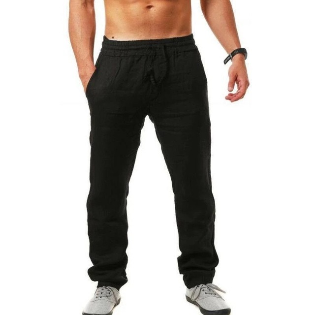 ZOGAA Pants Men Men's Breathable Cotton Linen Sports Trousers Trend Fashion Trousers