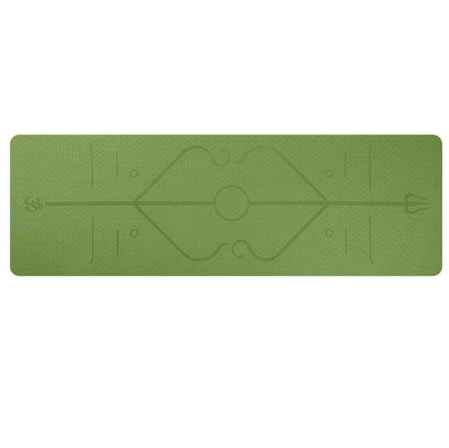 TPE Yoga Mat with Position Line Non Slip Carpet Mat For Exercise Mats