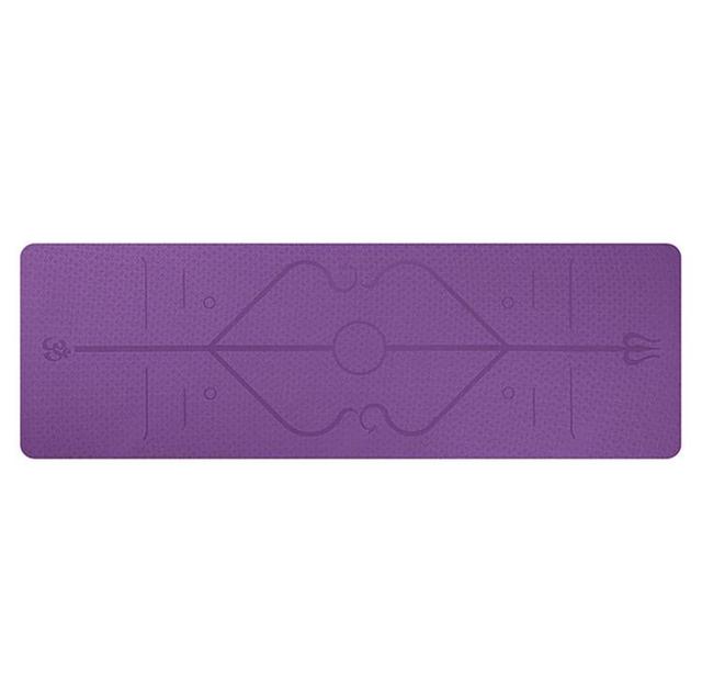 TPE Yoga Mat with Position Line Non Slip Carpet Mat For Exercise Mats