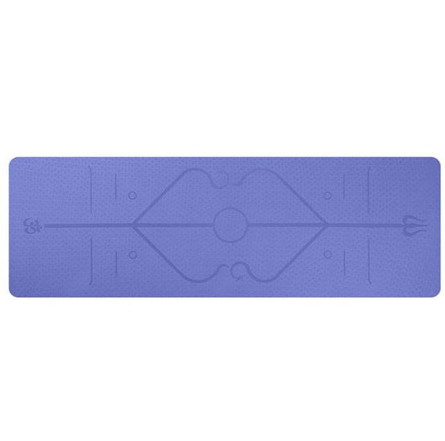 TPE Yoga Mat with Position Line Non Slip Carpet Mat For Exercise Mats