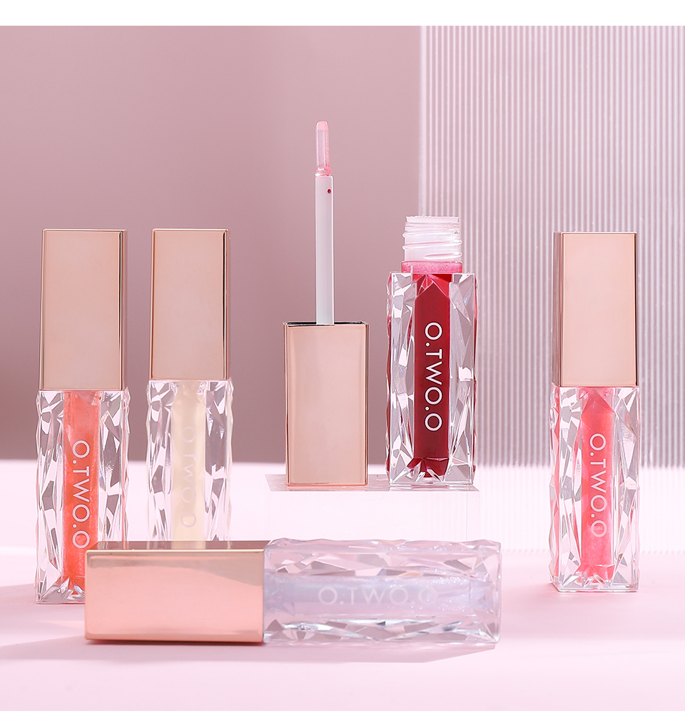 O.TWO.O Nutritious Lip Gloss Lip Tint 5 Colors Natural Moisturizer Long-lasting Plumping Makeup