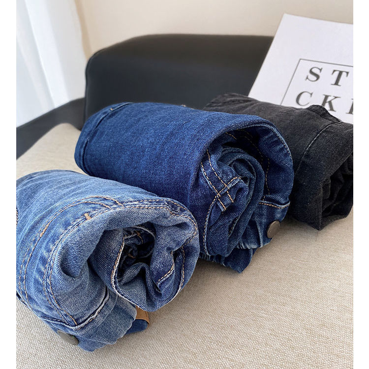 Boys jeans 2022 spring new baby all-match foreign style long pants children's casual pants Trousers