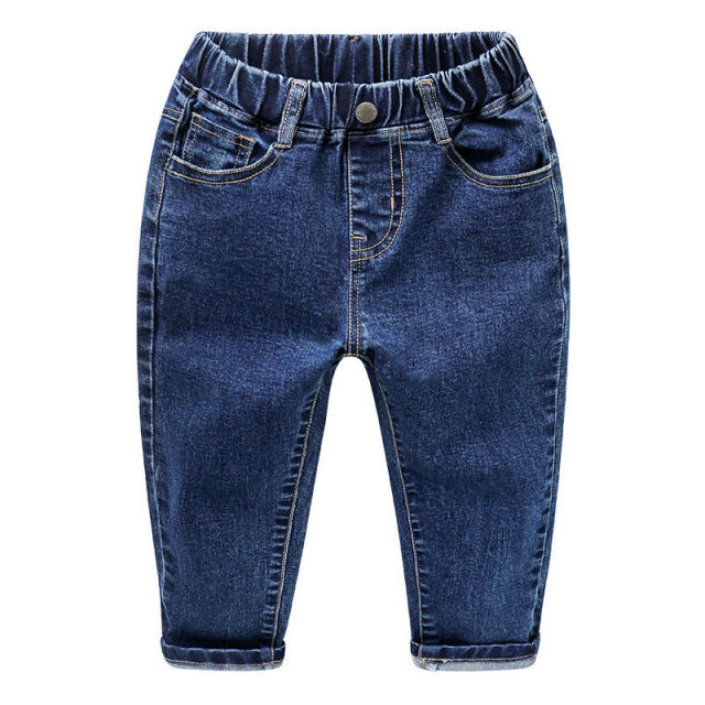 Boys jeans 2022 spring new baby all-match foreign style long pants children's casual pants Trousers