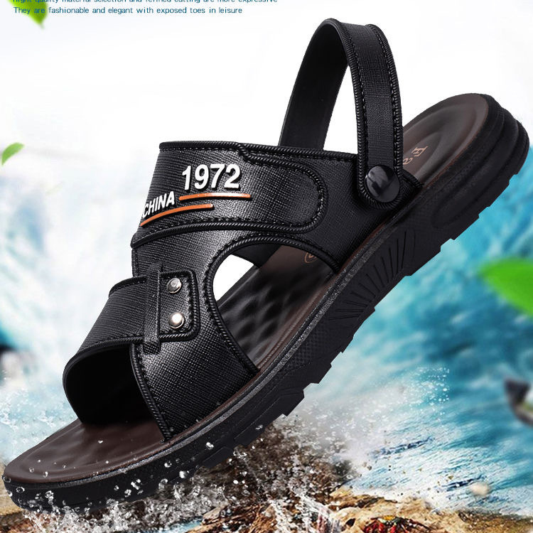 Waterproof and non-slip soft-soled driving beach shoes dual-purpose men's sandals and slippers  Sandals