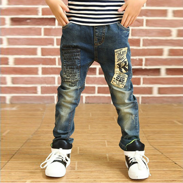 IENENS Slim Straight Jeans Children Denim Long Pants Spring Autumn Wear Kids Casual Trousers