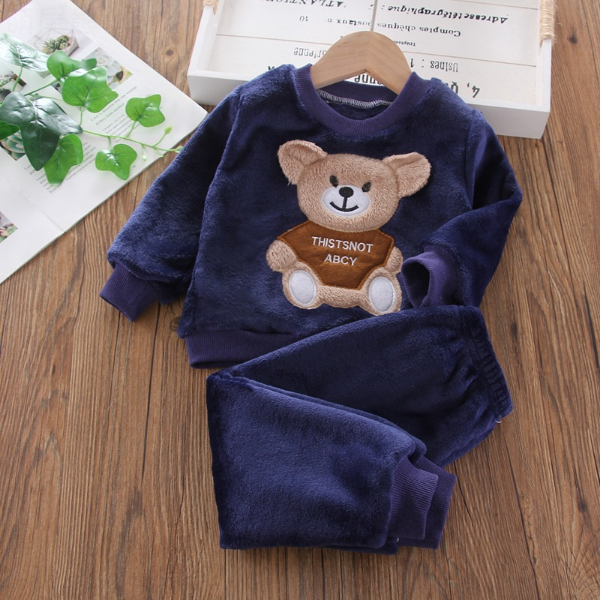 Autumn Winter Flannel Pajamas Newborn Clothes Baby Boy Clothes Set For Girls Clothing Suits & Blazer