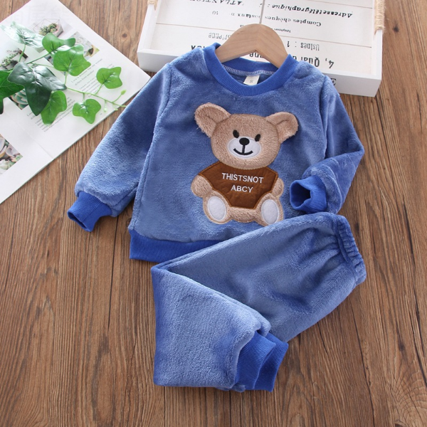 Autumn Winter Flannel Pajamas Newborn Clothes Baby Boy Clothes Set For Girls Clothing Suits & Blazer